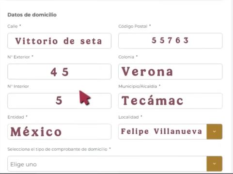 Datos de domicilo